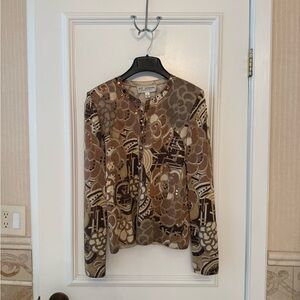 St. John Evening Sequin Embellished Cardigan